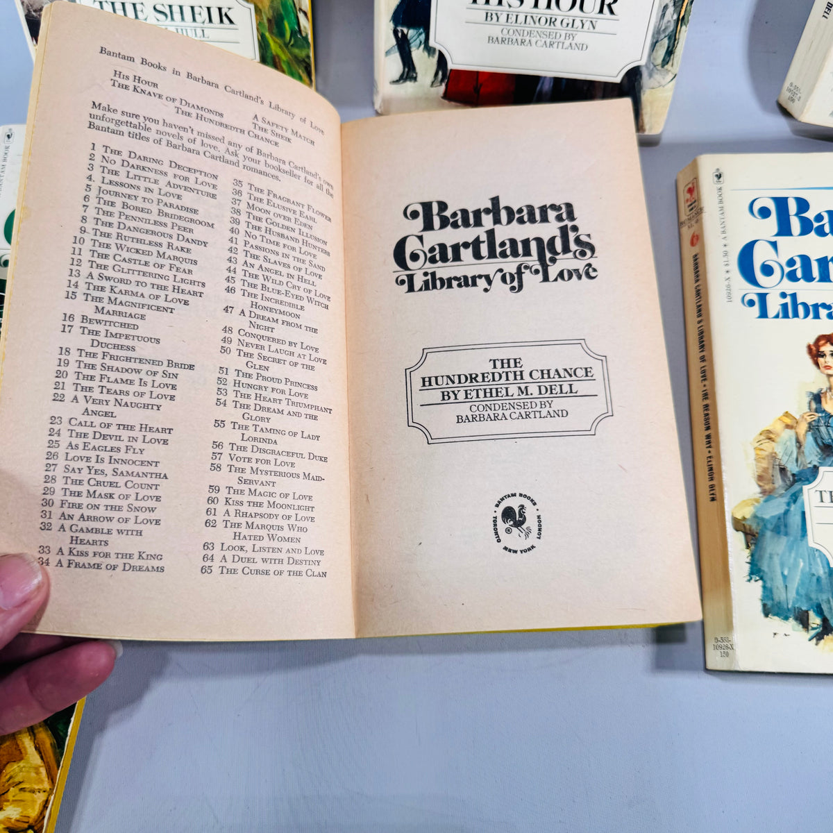 Barbara Cartland’s Library of Love Vintage Paperback Bundle Volumes 1–6 Plus The Penniless Peer