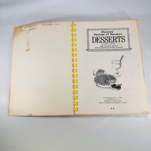 Parents’ Parade of Recipes: Desserts — Vintage Community Cookbook (1969, Cookbook)