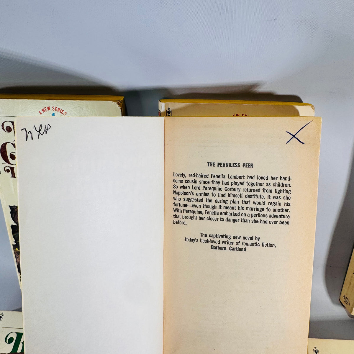 Barbara Cartland’s Library of Love Vintage Paperback Bundle Volumes 1–6 Plus The Penniless Peer