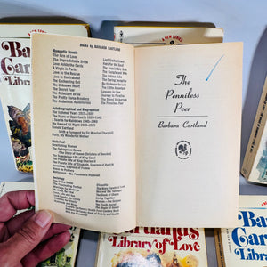 Barbara Cartland’s Library of Love Vintage Paperback Bundle Volumes 1–6 Plus The Penniless Peer
