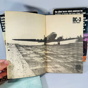 Ballantine WWII Aviation Paperbacks (Set of 4) — Spitfire, Me 109, DC-3 & Bomber Offensive