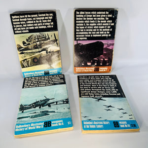 Ballantine WWII Aviation Paperbacks (Set of 4) — Spitfire, Me 109, DC-3 & Bomber Offensive