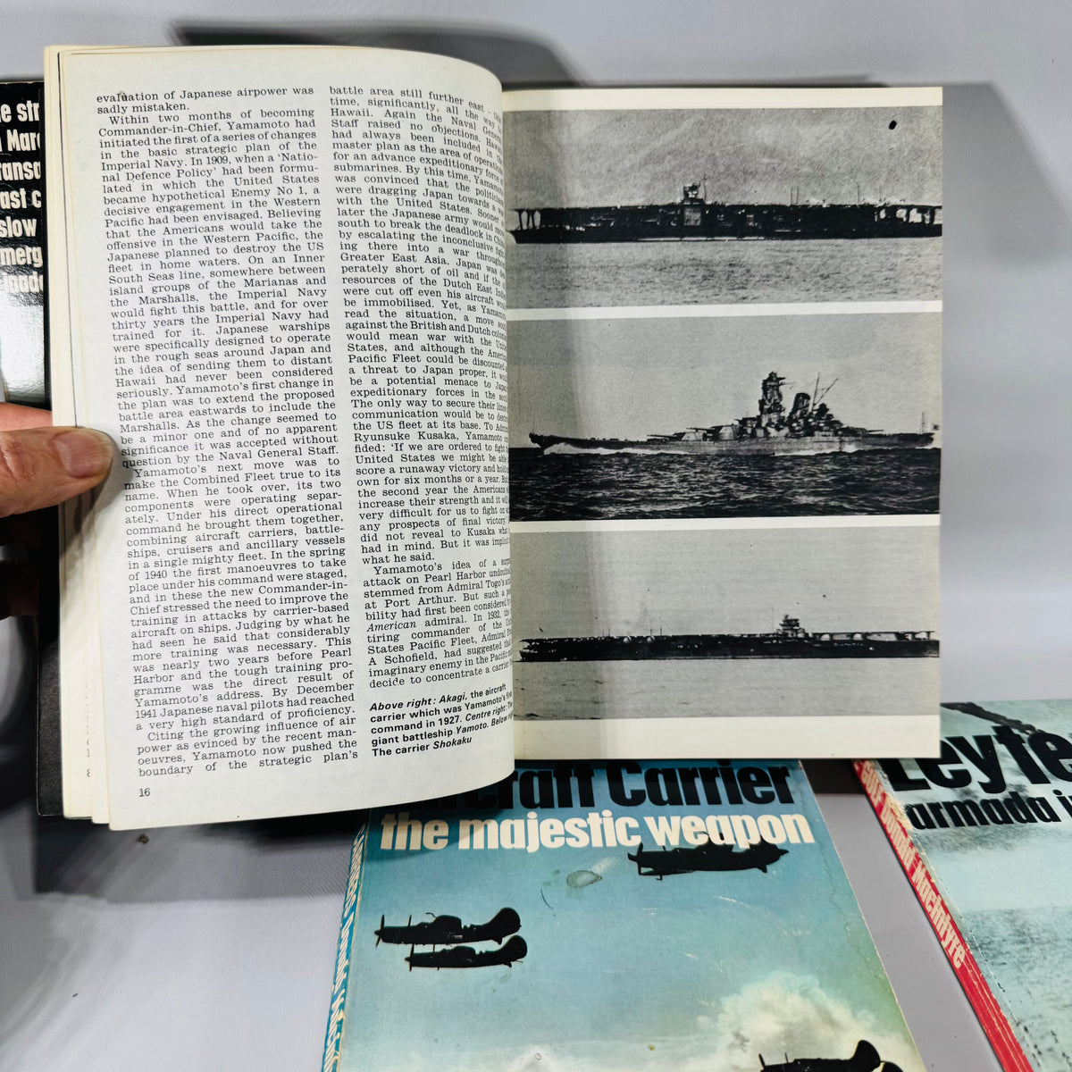 Vintage WWII Book Lot (4) Ballantine Illustrated History — U-Boat, Pearl Harbor, Aircraft Carrier, Leyte Gulf