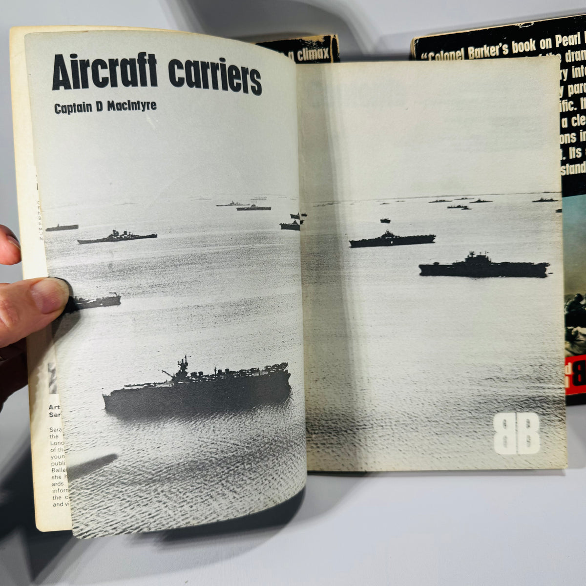 Vintage WWII Book Lot (4) Ballantine Illustrated History — U-Boat, Pearl Harbor, Aircraft Carrier, Leyte Gulf