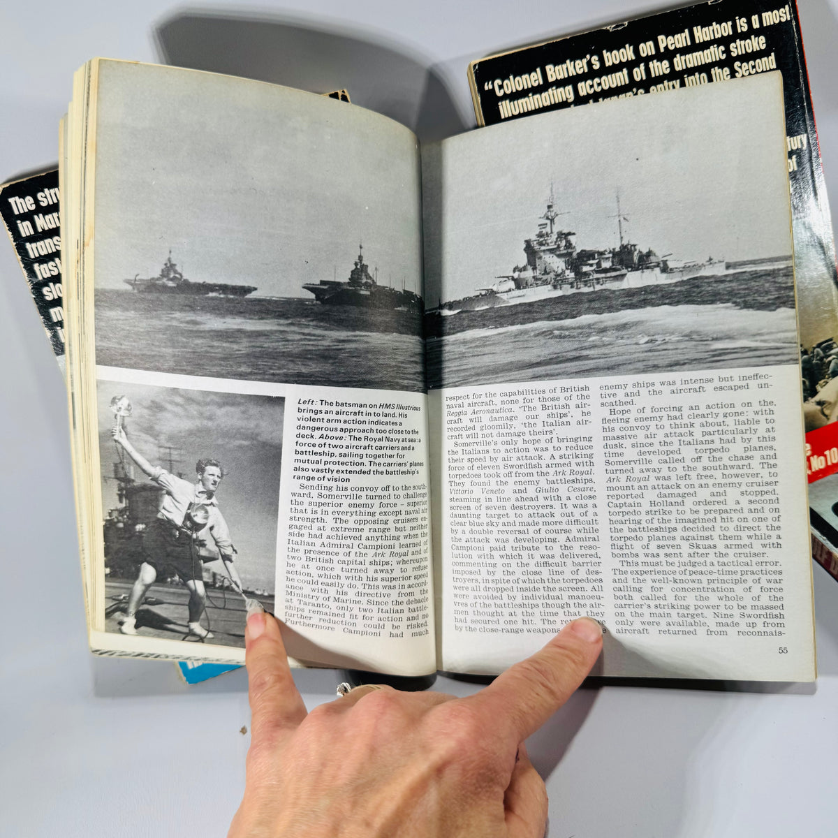 Vintage WWII Book Lot (4) Ballantine Illustrated History — U-Boat, Pearl Harbor, Aircraft Carrier, Leyte Gulf