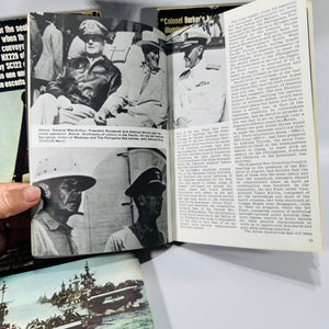 Vintage WWII Book Lot (4) Ballantine Illustrated History — U-Boat, Pearl Harbor, Aircraft Carrier, Leyte Gulf