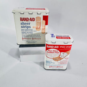 Vintage Band-Aid Sheer Strips Tin Bundle Johnson & Johnson Metal First Aid Tins