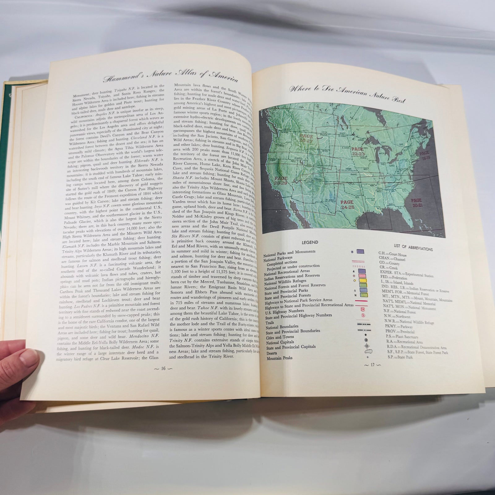 Nature Encyclopedia of America Atlas (Hammond, 1956 Classics Edition)