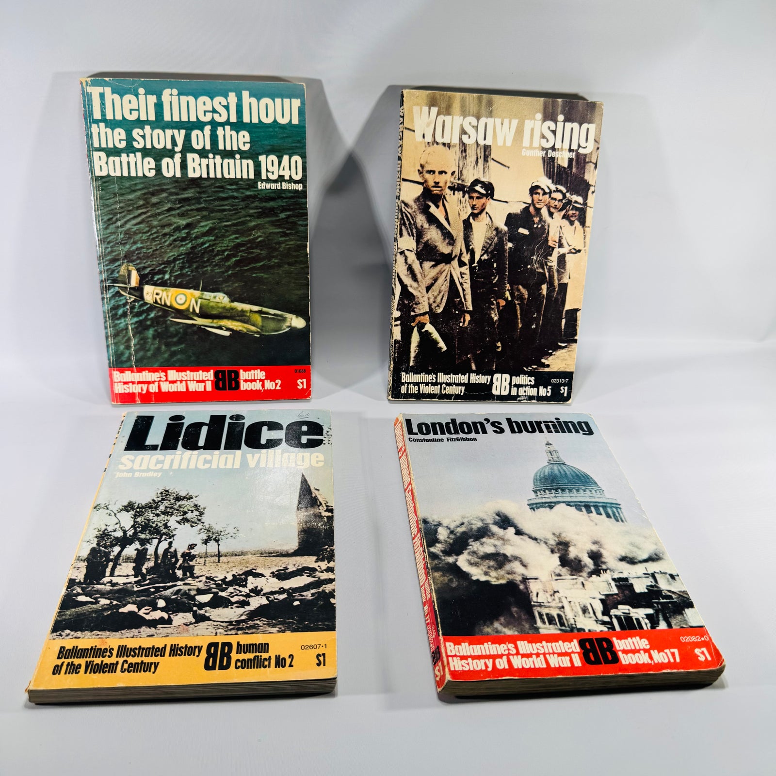 Vintage WWII Paperback Bundle (Set of 4) — Ballantine Illustrated History