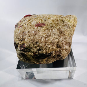 Michigan Puddingstone Specimen Green Matrix Red Jasper Quartzite Display Rock