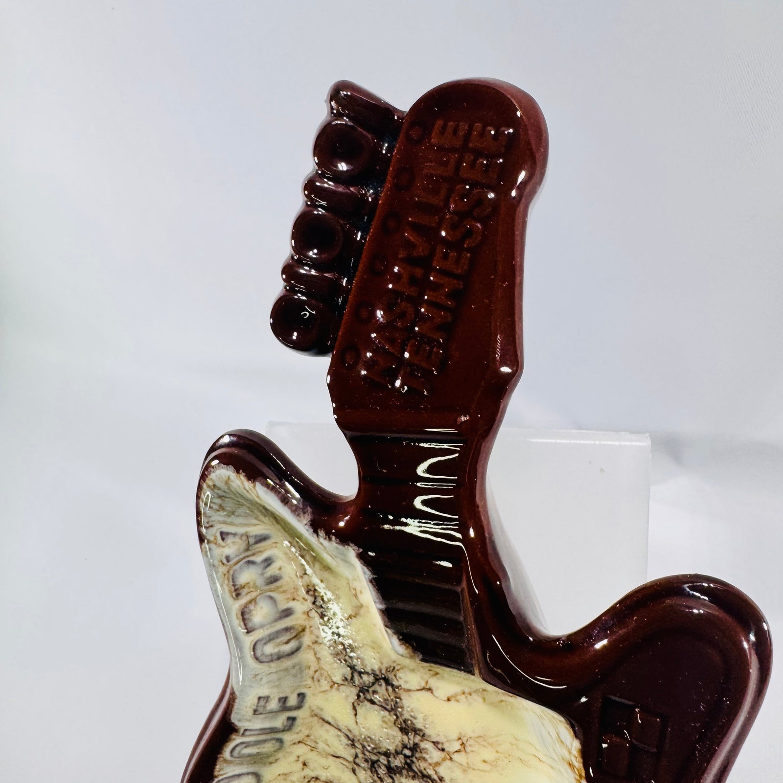 Vintage Grand Ole Opry Ceramic Guitar Ashtray Nashville Souvenir Tray Japan