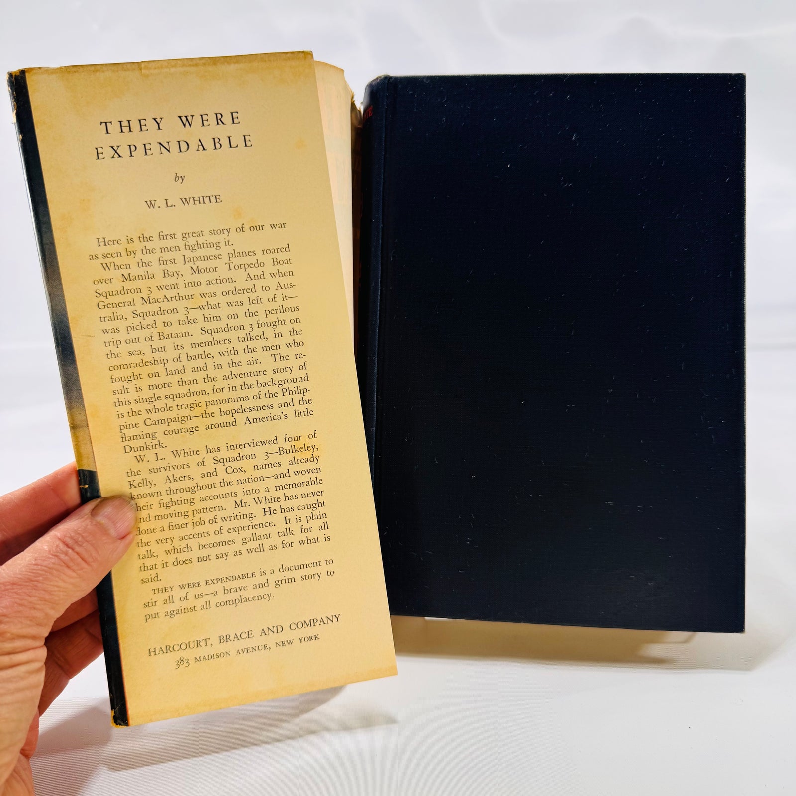 They Were Expendable – W.L. White (1942) First‑hand WWII PT‑boat history in its original dust‑jacketed hardcover