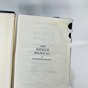 The Merck Manual 11th Edition (1966) Vintage Medical Reference Hardcover Thumb Index Merck Sharp & Dohme Diagnosis & Therapy