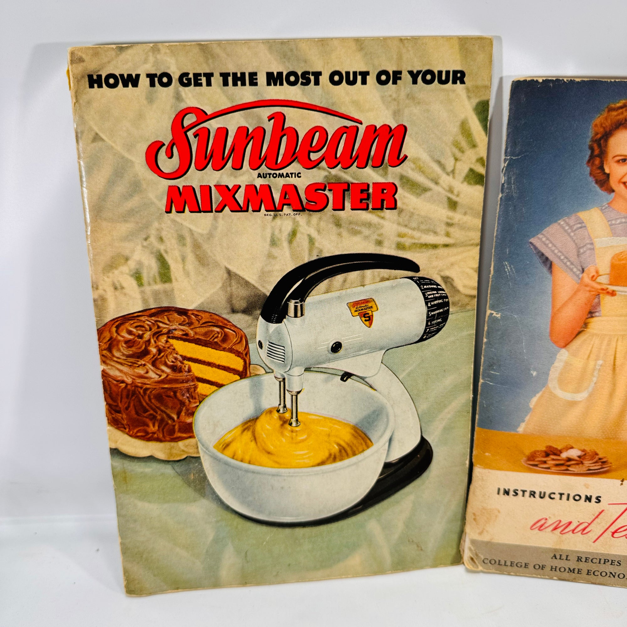 4 Vintage Electric Mixer Pamphlets Sunbeam Hamilton Beach Powermaster Deluxe with Recipes