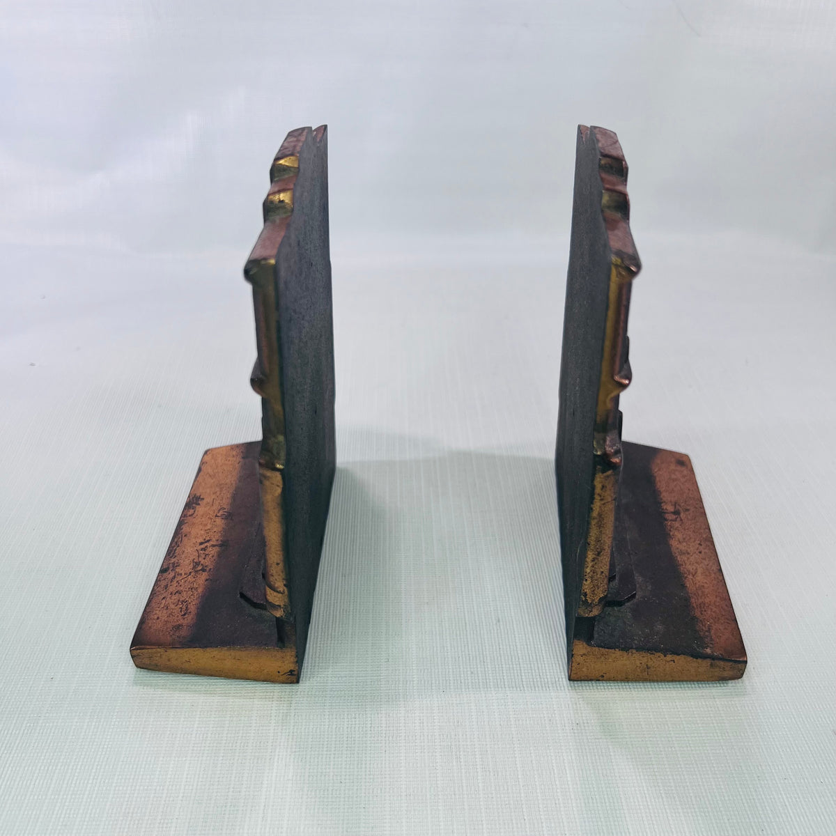 Rare Ontario Agricultural College Presentation Piece Souvenir Building Bookends Bronze over Metal