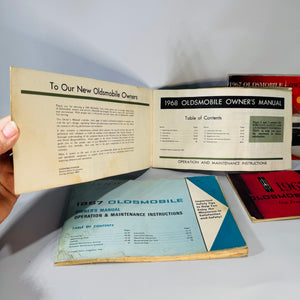 Vintage Oldsmobile Owner’s Manual Bundle (1967 + 1968) — Toronado + 1967 Oldsmobile SPECS (4 Booklets)
