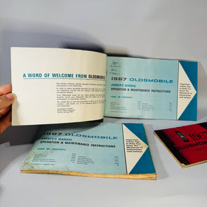 Vintage Oldsmobile Owner’s Manual Bundle (1967 + 1968) — Toronado + 1967 Oldsmobile SPECS (4 Booklets)