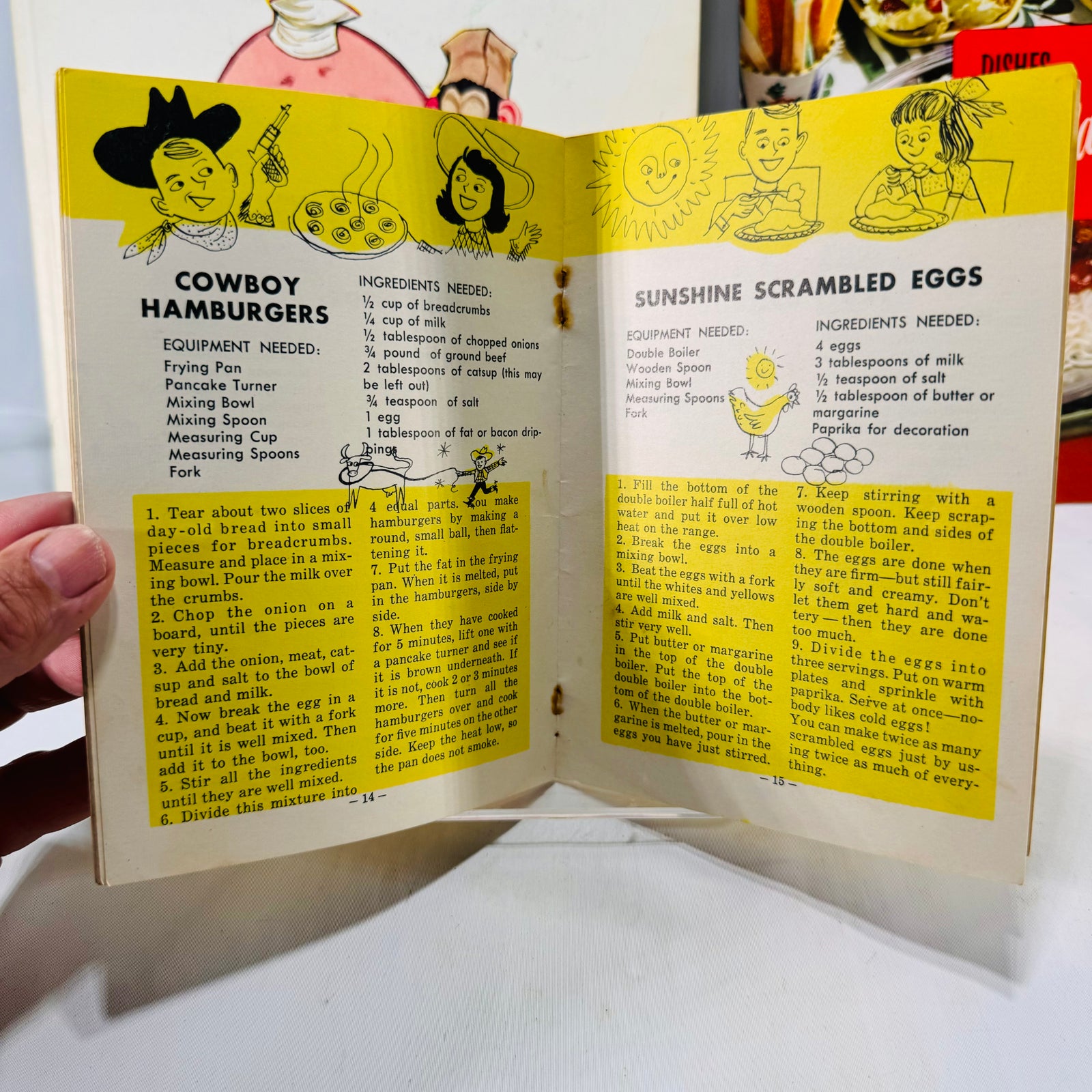 Vintage Children's Cookbooks Mix and Fix Cookbook 1975 Dishes Children Love 1955 A First Cook Book for Boys and Girls 1953 Recipes