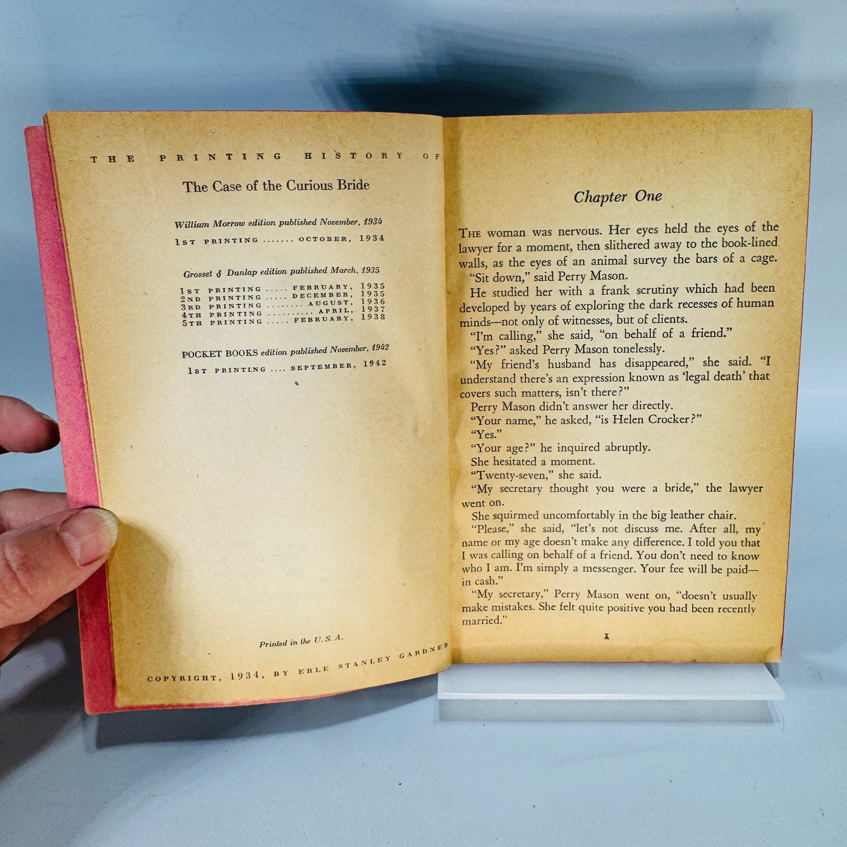 Vintage 1942 Perry Mason Paperback Mystery — The Case of the Curious Bride — Erle Stanley Gardner | Pocket Books No. 77, Classic Detective Fiction