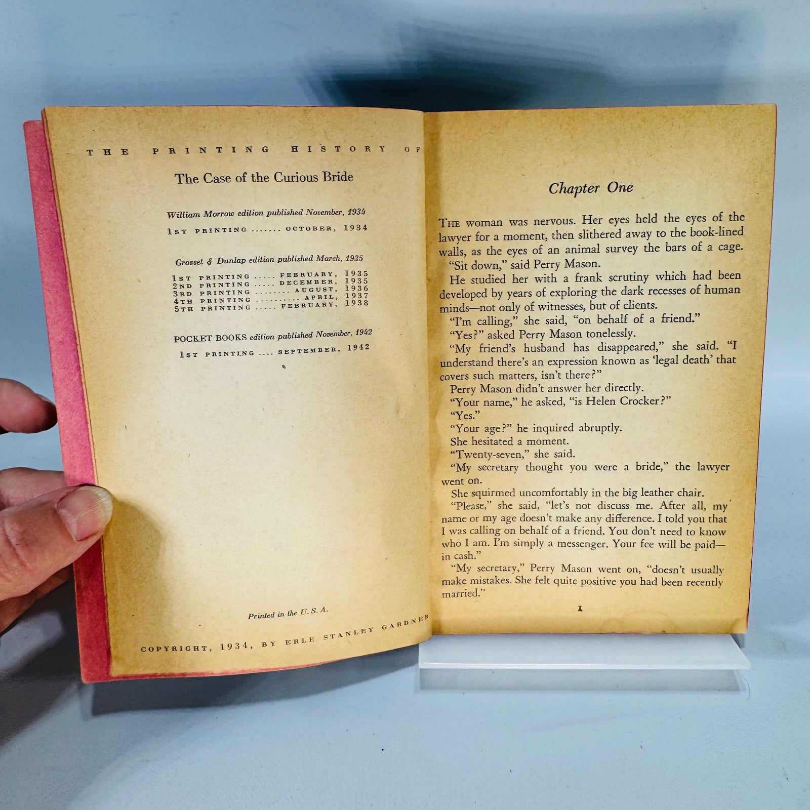Vintage 1942 Perry Mason Paperback Mystery — The Case of the Curious Bride — Erle Stanley Gardner | Pocket Books No. 77, Classic Detective Fiction