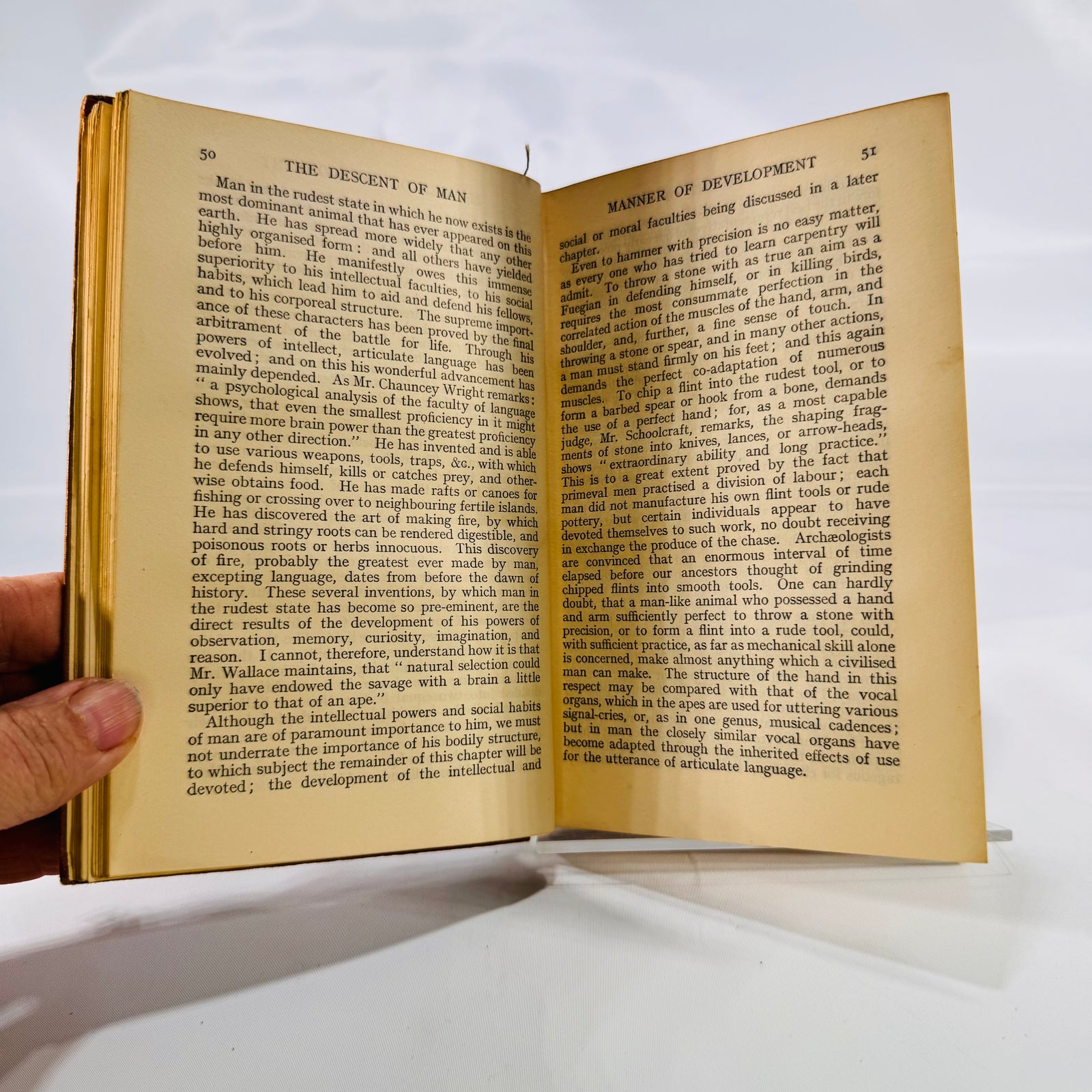 The Descent of Man 1930 open to Manner of Development, pages 50 and 51