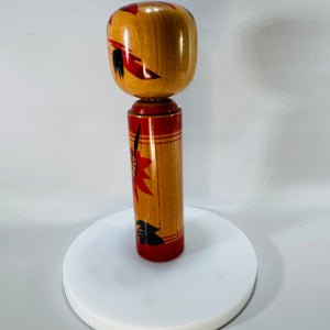 Vintage Japanese Kokeshi Doll (7") — Signed “Shoju” 昇寿 | Traditional Wooden Folk Art | 1950s–1960s