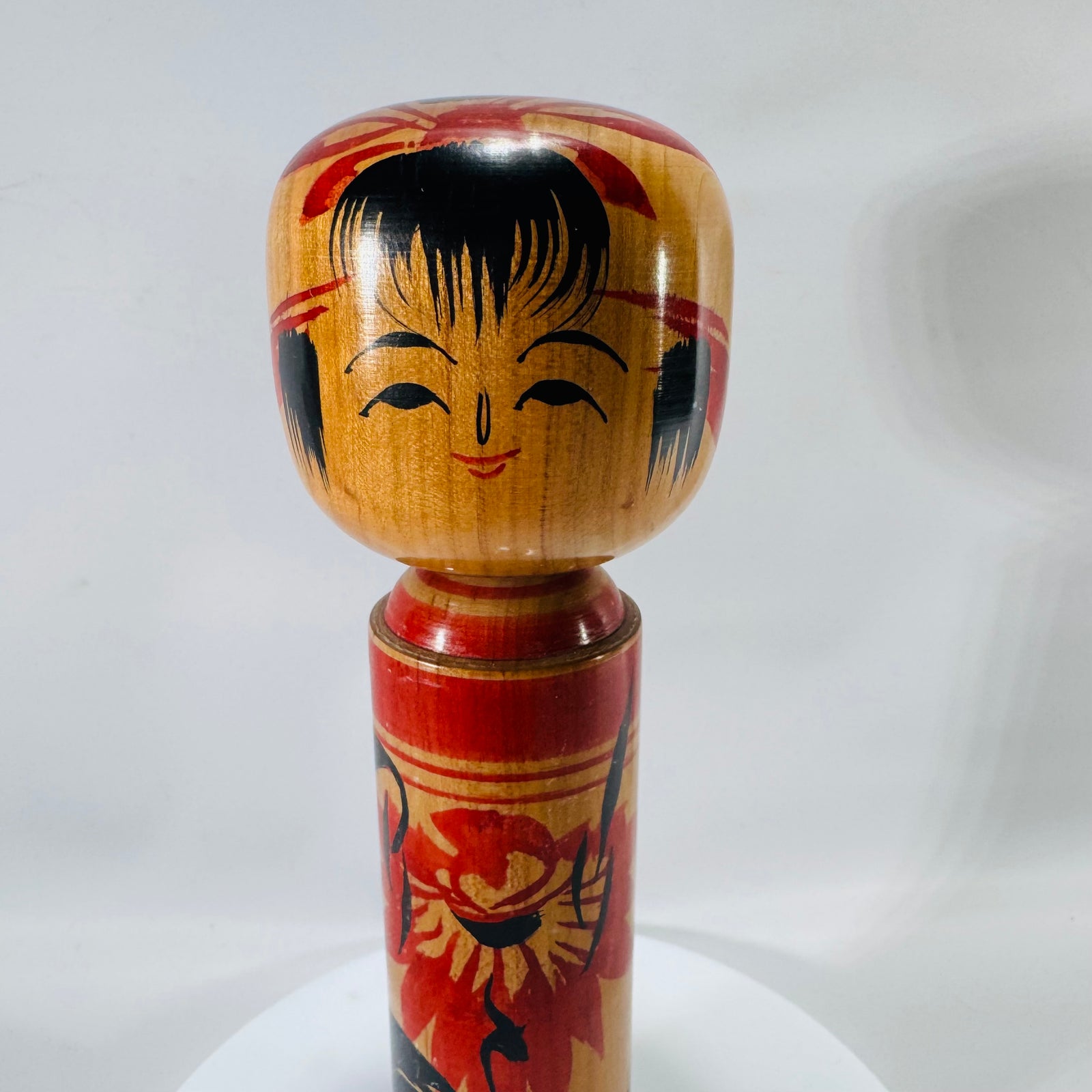Vintage Japanese Kokeshi Doll (7") — Signed “Shoju” 昇寿 | Traditional Wooden Folk Art | 1950s–1960s
