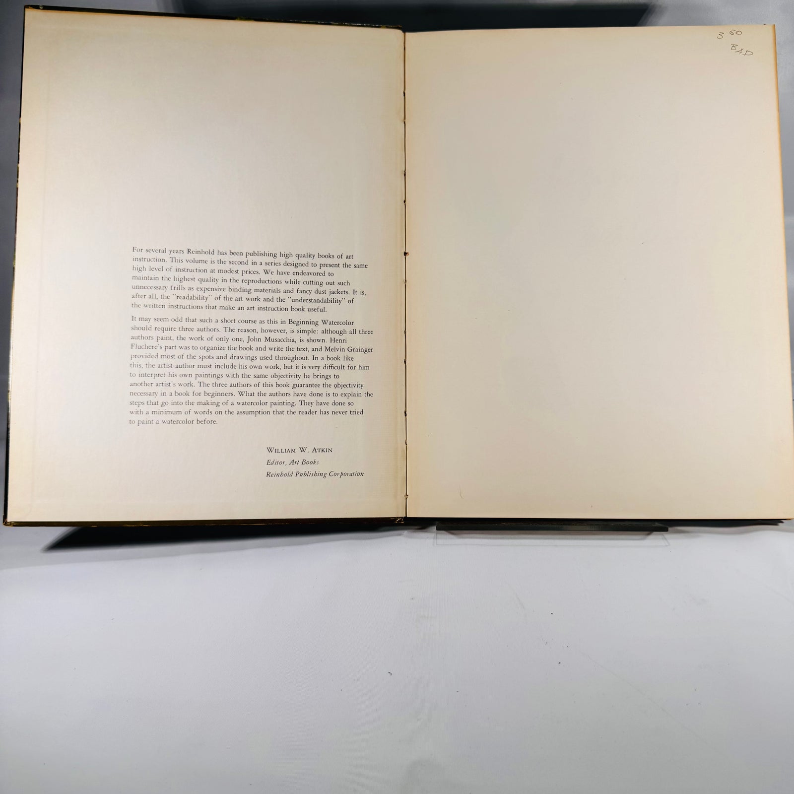 Course in Beginning Watercolor (Art Instruction) by John B. Musacchia, Henri A. Fleckner & Melvin J. Grainger — 1956