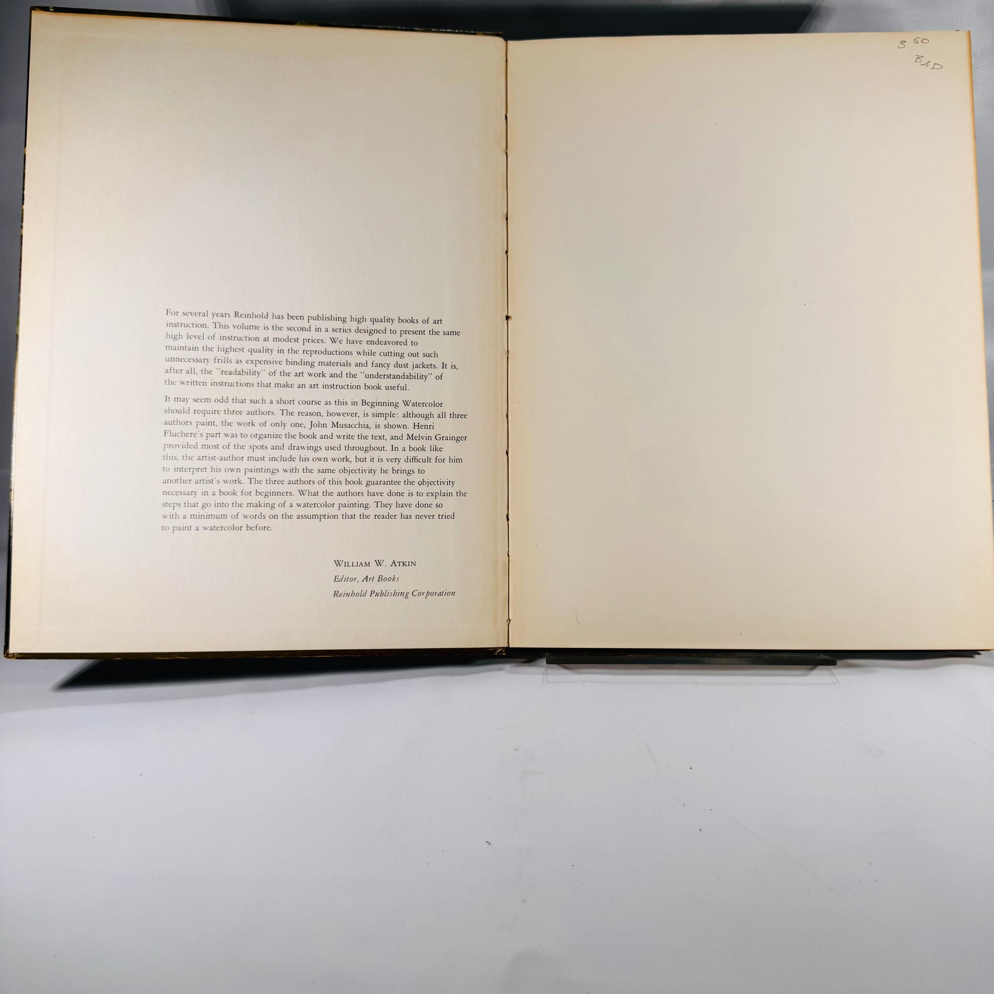 Course in Beginning Watercolor (Art Instruction) by John B. Musacchia, Henri A. Fleckner & Melvin J. Grainger — 1956