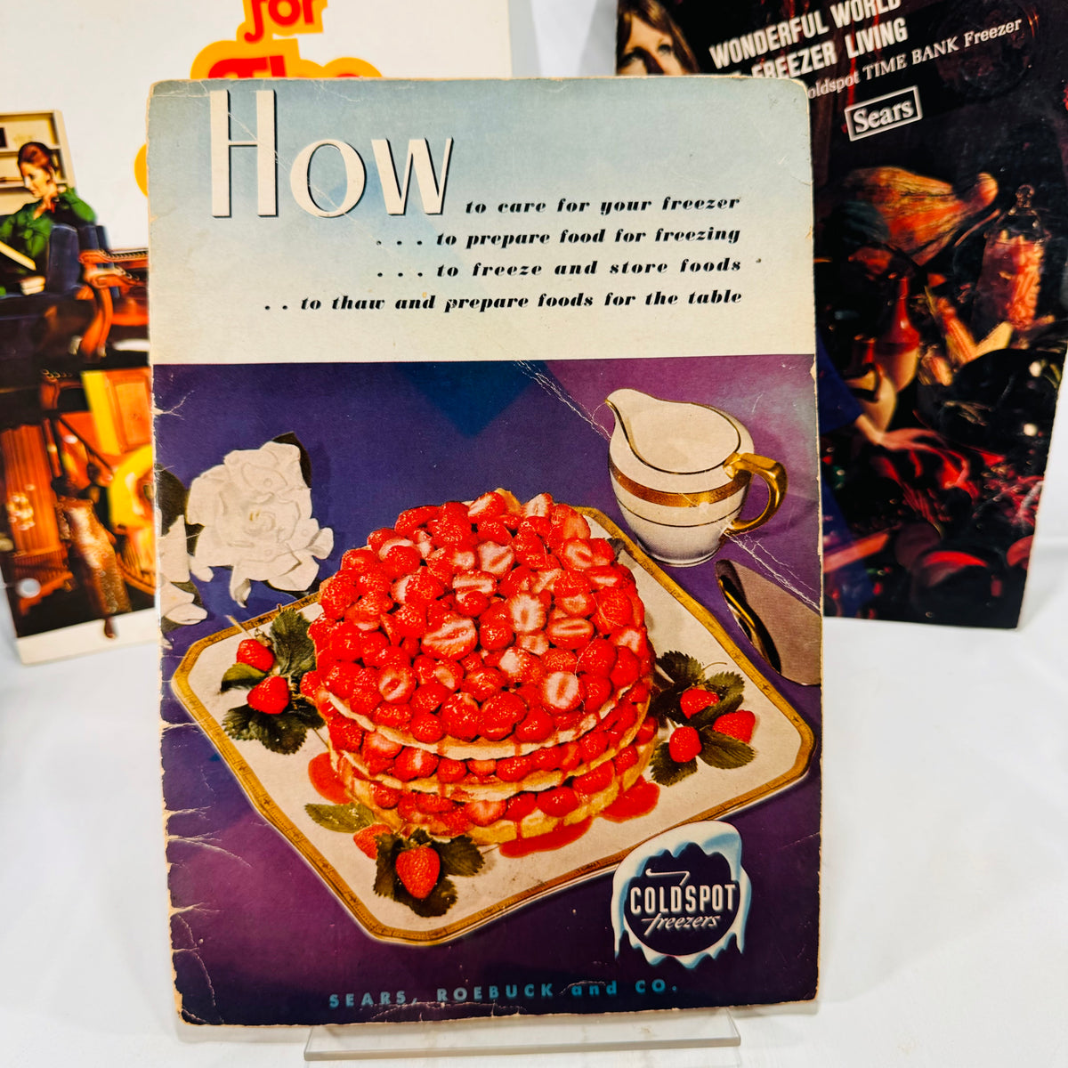 How to care for your freezer Coldspot cover with a strawberry cake, Sears Roebuck