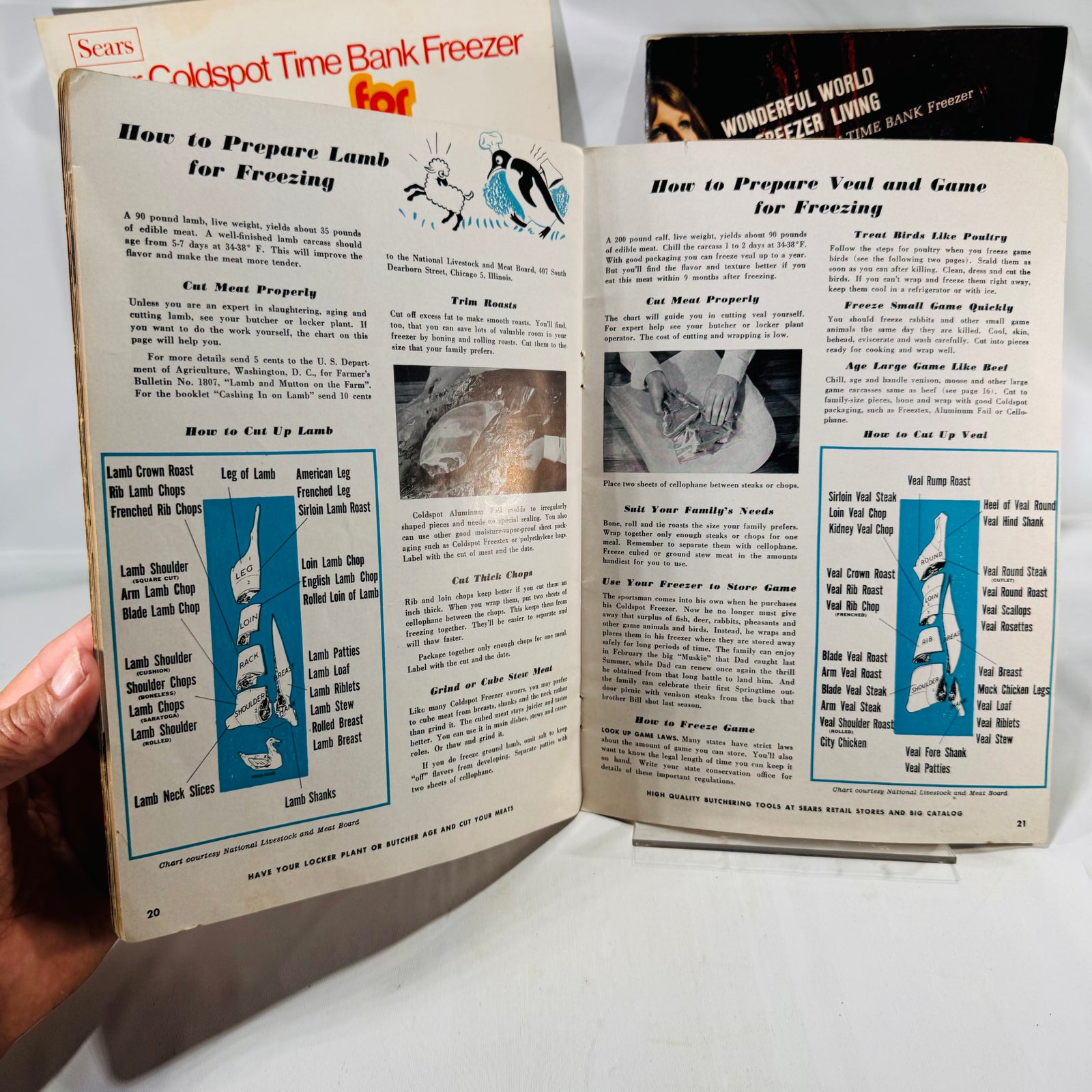 How to Prepare Lamb and Veal and Game for Freezing pages, Sears Coldspot