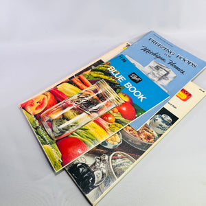Vintage Home Canning Book Bundle Ball Blue Book No. 29 Ortho All About Pickling & Michigan Freezing Foods