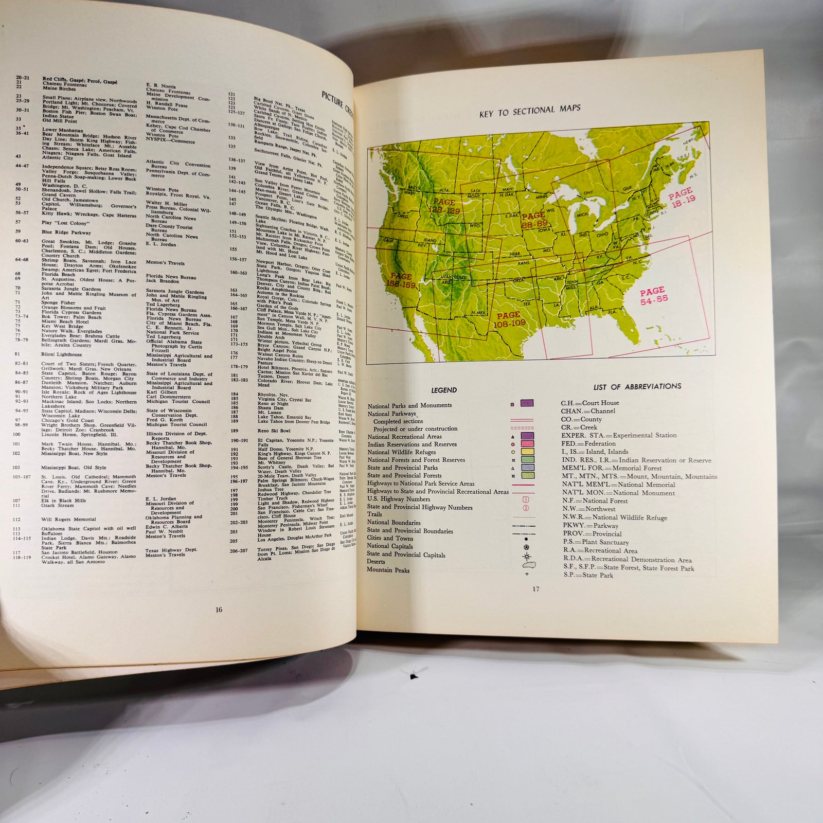 Hammond’s Travel Encyclopedia of America – Classics Edition (1957) Large Vintage Atlas
