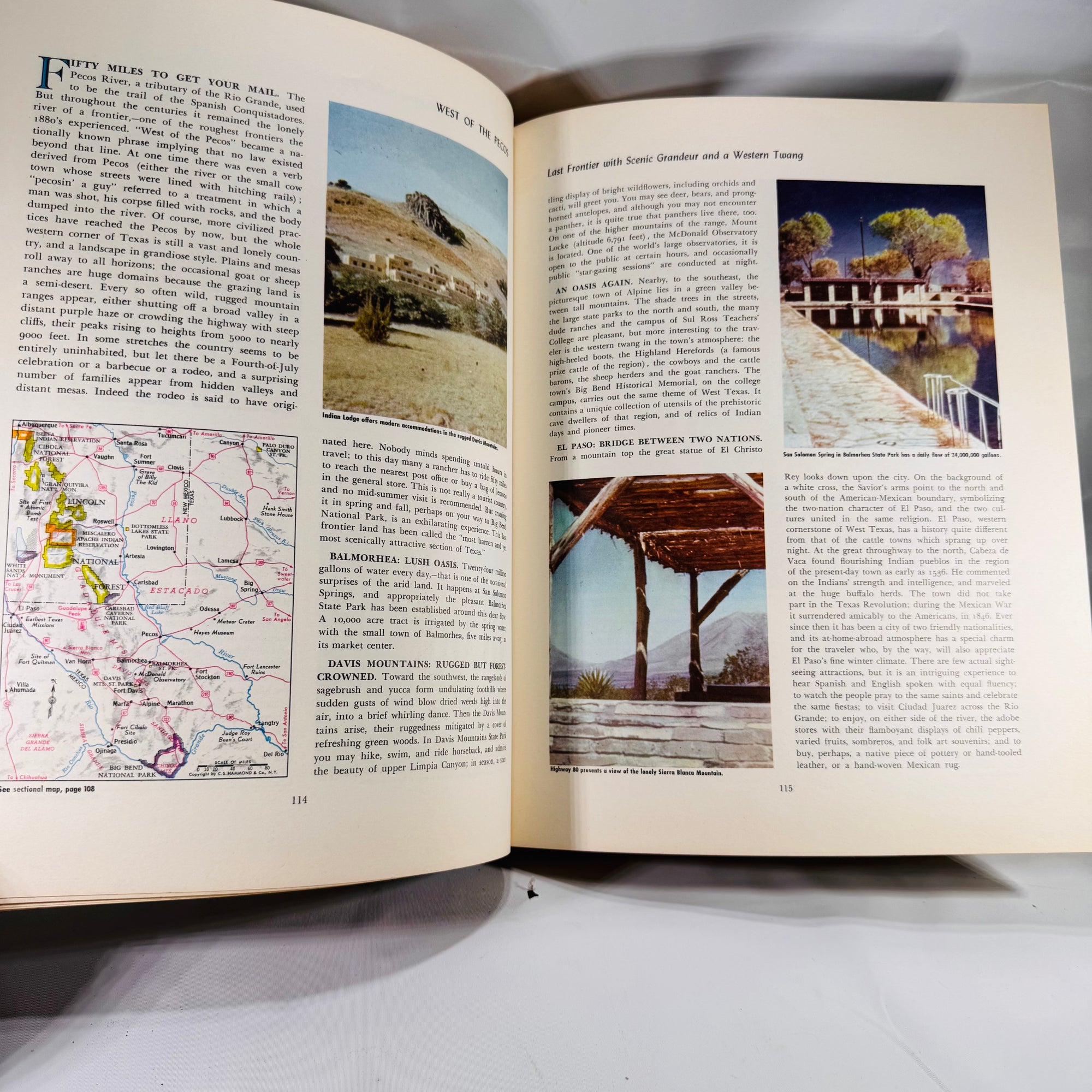 Hammond’s Travel Encyclopedia of America – Classics Edition (1957) Large Vintage Atlas