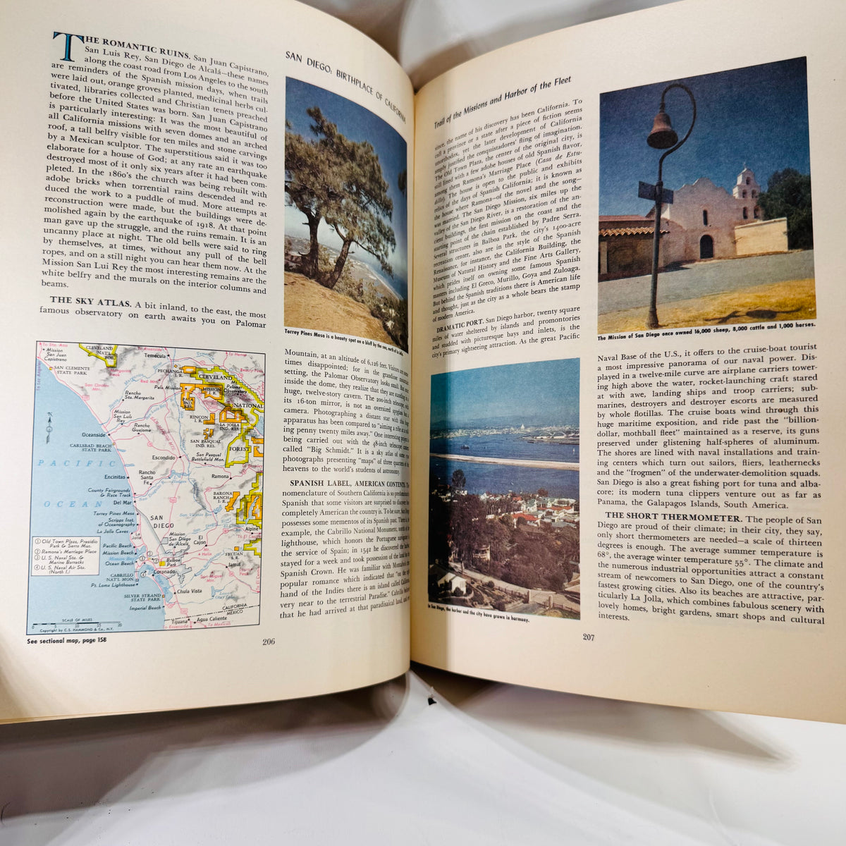 Hammond’s Travel Encyclopedia of America – Classics Edition (1957) Large Vintage Atlas