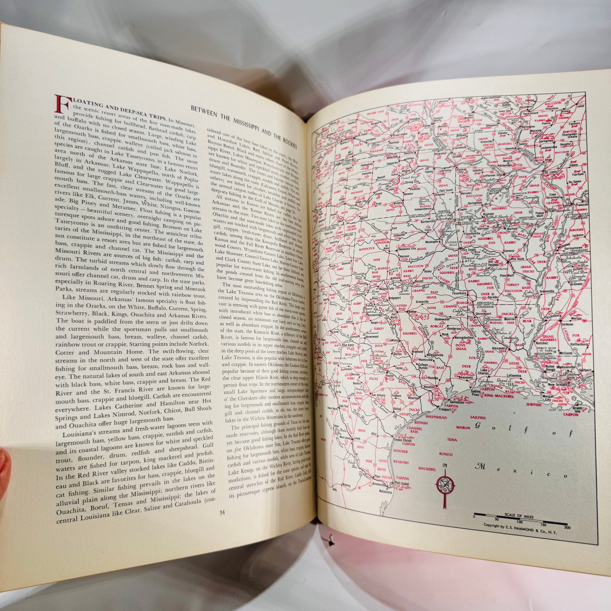 Hammond’s Travel Encyclopedia of America – Classics Edition (1957) Large Vintage Atlas