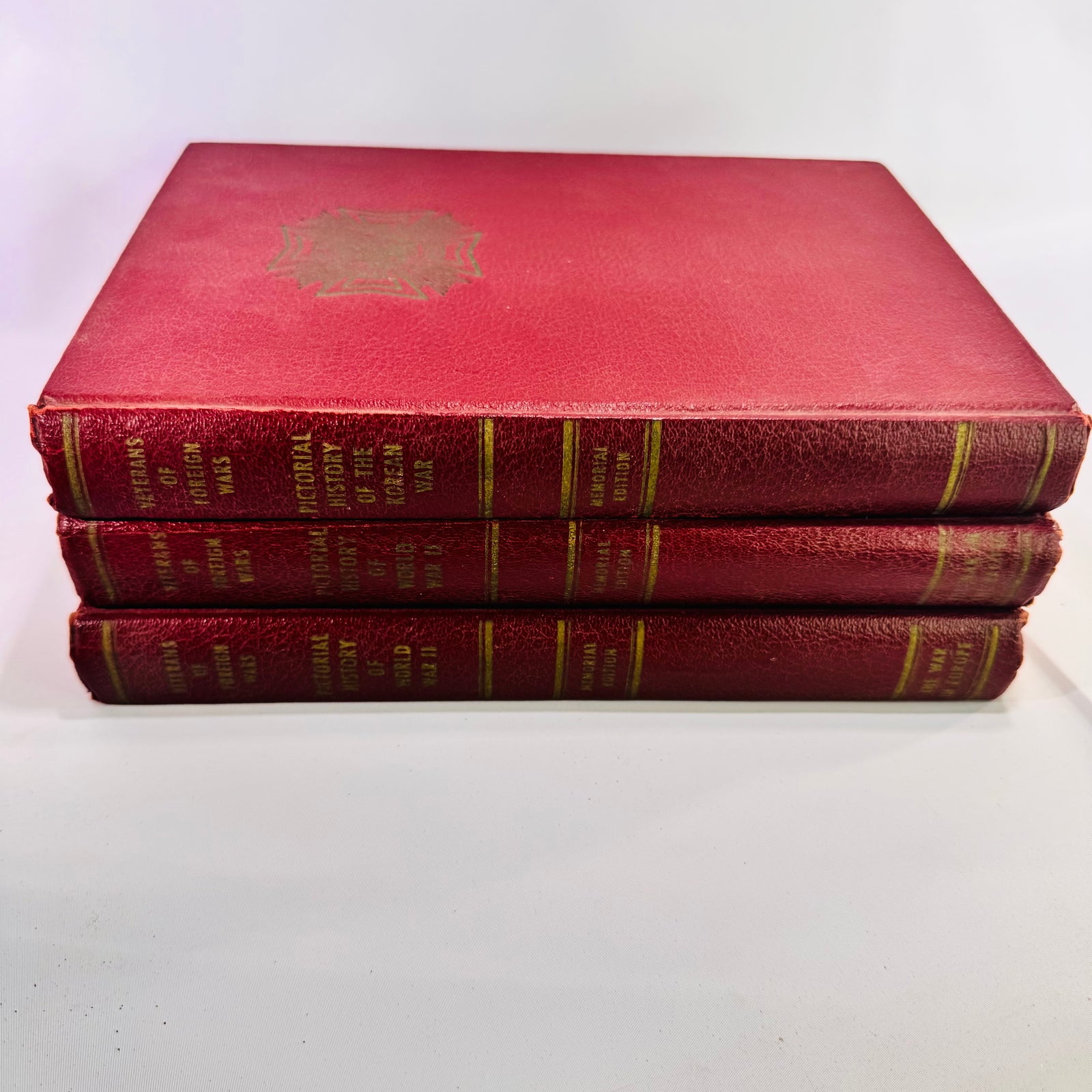 Veterans of Foreign Wars Memorial Edition History Book Set WWII Vol. I & II Korean War 1951