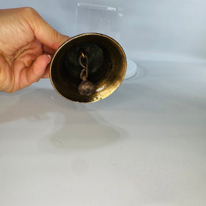 Vintage Brass-Tone Metal Bell — 3" Hand/Hanging Bell 1970s | Sweet Ringing Sound, Vintage Bells & Home Décor