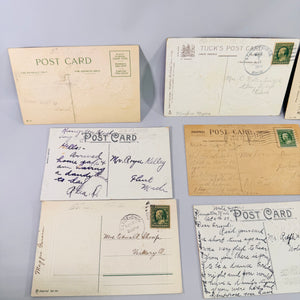 Antique Floral Postcard Lot of 11 Embossed Rose Pansy Birthday Greeting Edwardian Paper Ephemera