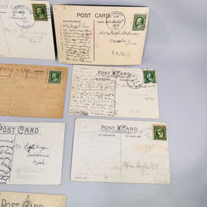 Antique Floral Postcard Lot of 11 Embossed Rose Pansy Birthday Greeting Edwardian Paper Ephemera