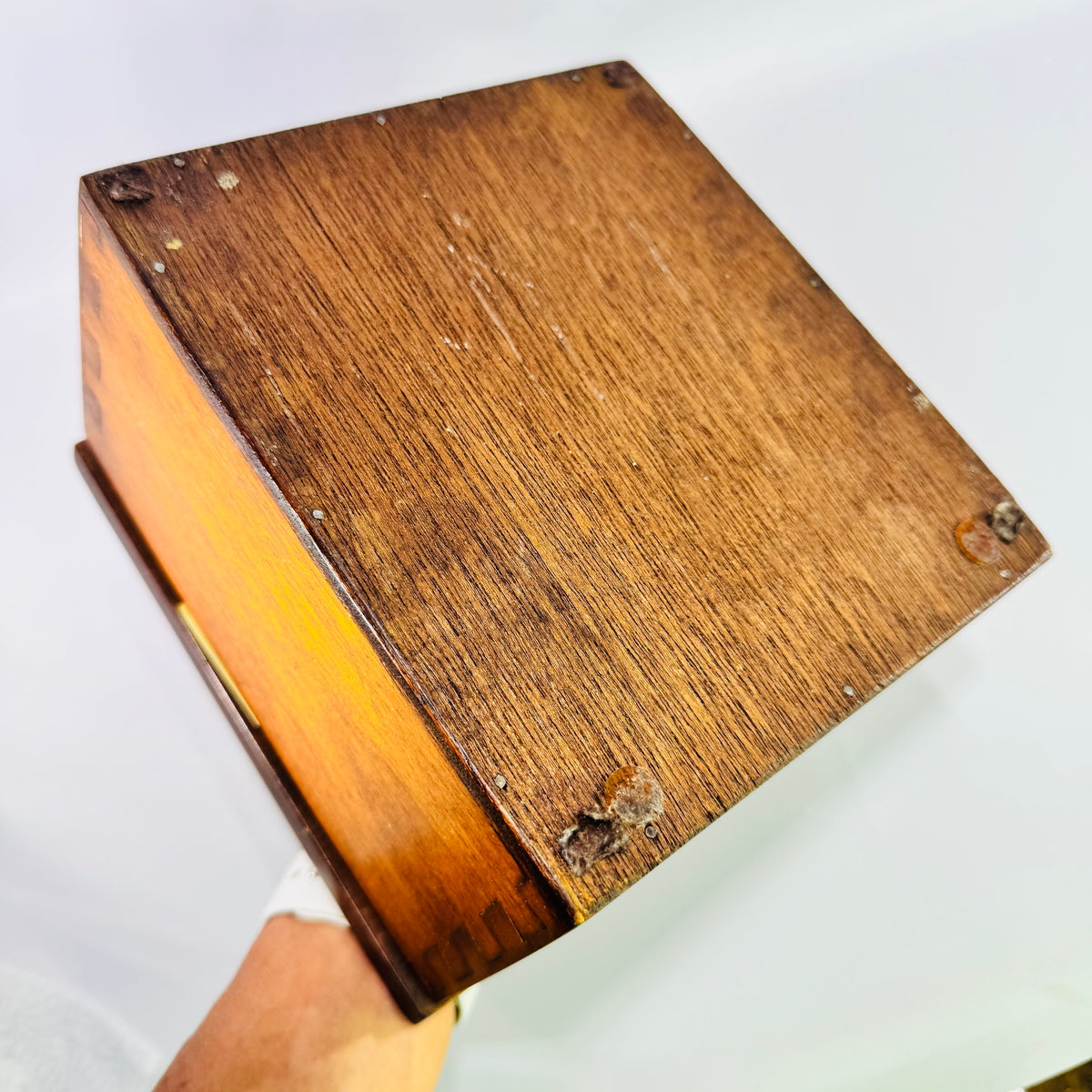Vintage Wooden Recipe Box Filled with Handwritten Typed Recipe Cards Kitchen Recipe File