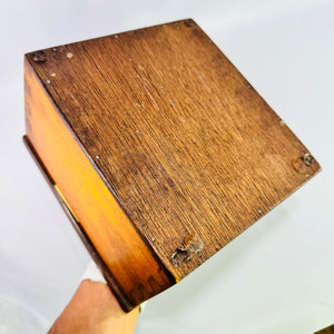 Vintage Wooden Recipe Box Filled with Handwritten Typed Recipe Cards Kitchen Recipe File