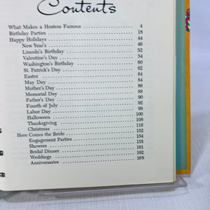 Betty Crocker Party Book by General Mills 1960 Western Printing Vintage Cookbook