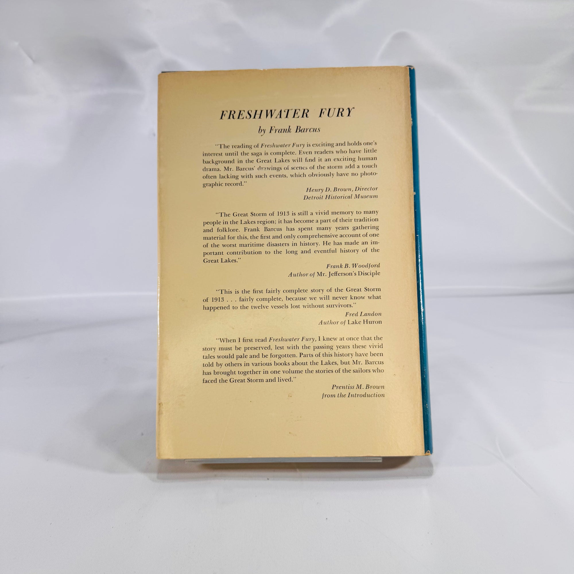 Freshwater Fury • Yarns & Reminiscences of the Greatest Storm in Inland Navigation • Frank Barcus