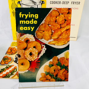 Vintage Frying Appliance Pamphlet Bundle: Sunbeam, Kenmore, Fryryte, Spry Recipe Booklet