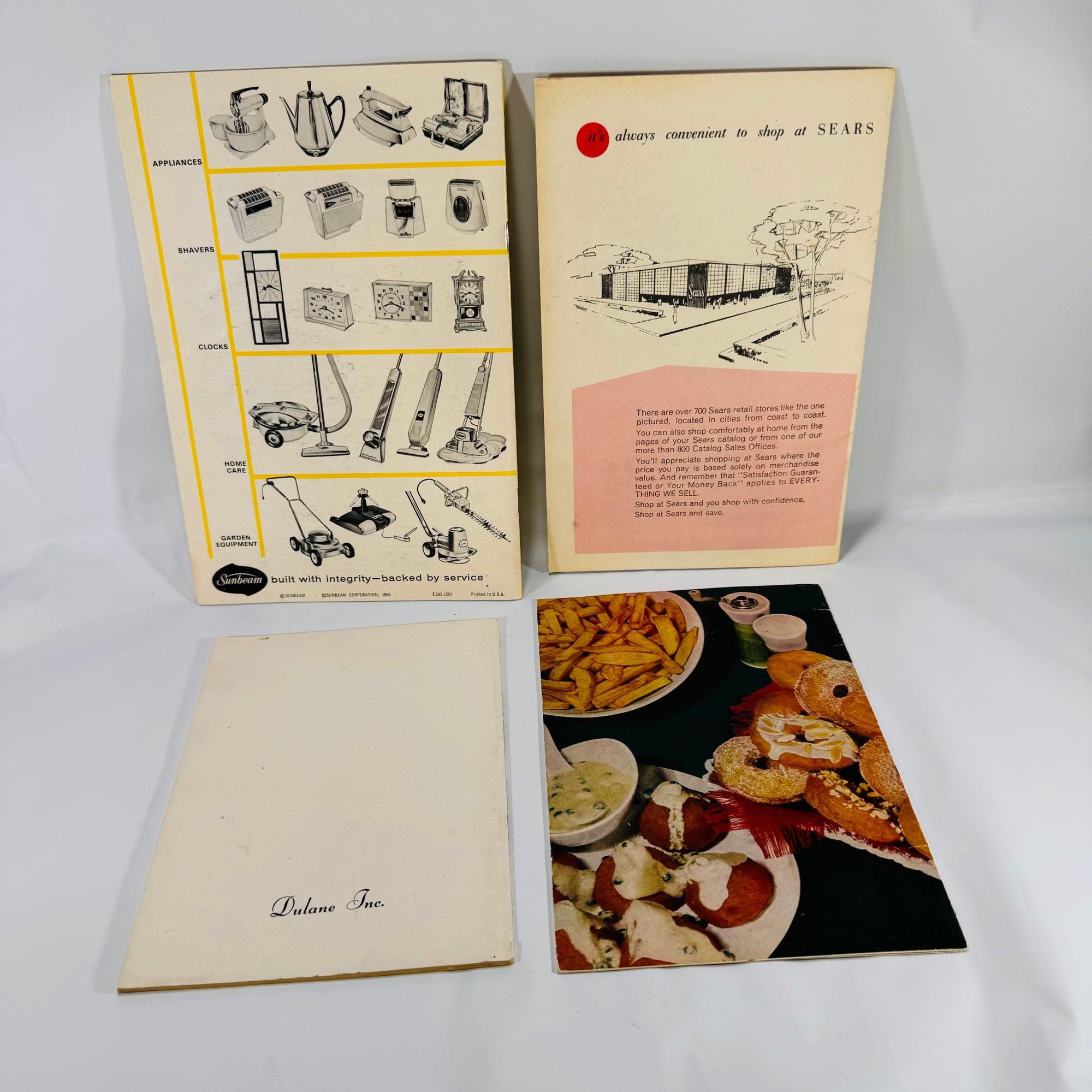 Vintage Frying Appliance Pamphlet Bundle: Sunbeam, Kenmore, Fryryte, Spry Recipe Booklet