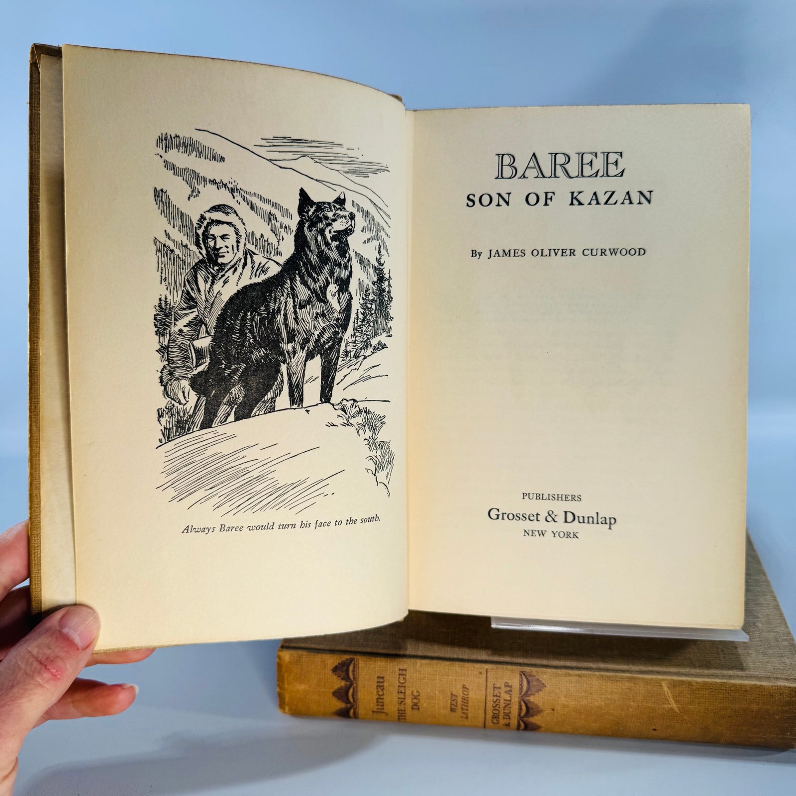 Vintage Animal Adventure Fiction Hardcover Bundle — Baree: Son of Kazan + Juneau: The Sleigh Dog (1917/1942) — Curwood & Lathrop | Illustrated Dog Stories,  Vintage Animal Adventure Fiction