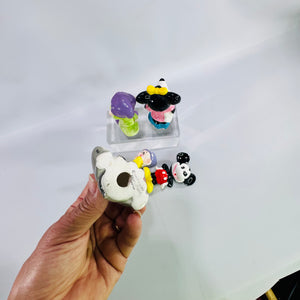 Vintage Disney Japan Ceramic Figurine Lot of 5, Mickey Minnie Dumbo and Two Dopey Character Figures