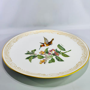 Vintage Edward Marshall Boehm Rufous Flame-Bearer Hummingbird Plate English Bone China 11 Inch Collector Plate