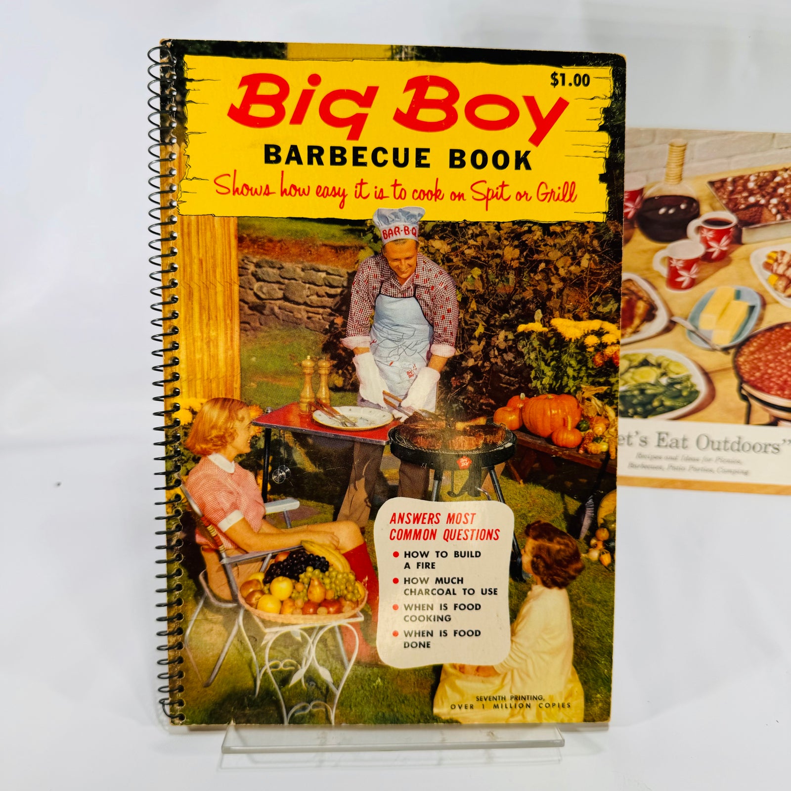 Big Boy Barbecue Book by the Tested Recipe Institute Vintage Spiral 1960 Lets Eat Outdoors American Dairy Association Pamphlet
